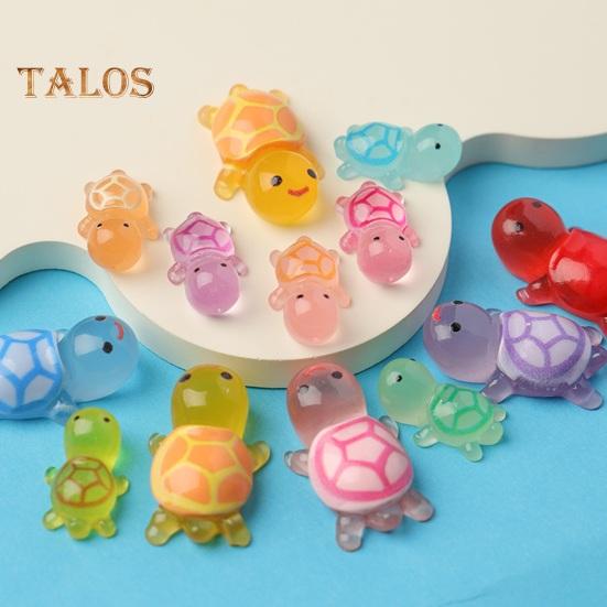 10/30 шт. красочная мини-фигурка черепахи, светящаяся в темноте, крошечное украшение в виде черепахи, миниатюрная статуэтка животного, настольное украшение, сувениры для вечеринки