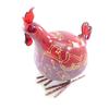 [I2448] - Red 'Rooster Cocorico' Designer Figurine (hand Painted) - 20 Cm