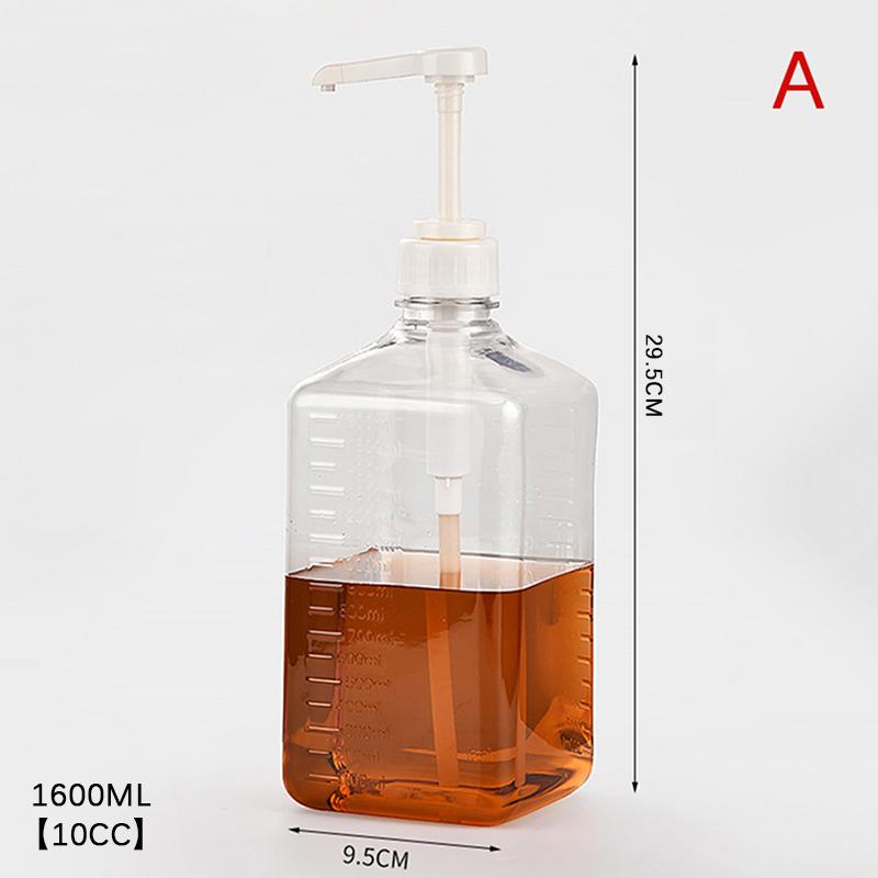 Диспенсер для кофейного сиропа на 1600 мл, многофункциональная бутылка для кетчупа с медовым соусом и помпой