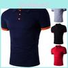 Премиальное качество Модная мужская стильная повседневная футболка Приталенная рубашка-поло Топы для повседневной носки