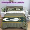 football Logo Pattern Bedding Quilt Set Quilt Cover Pillowcase Home Decoration Birthday Gift (1*duvet cover+ 2*pillowcase, without core)
