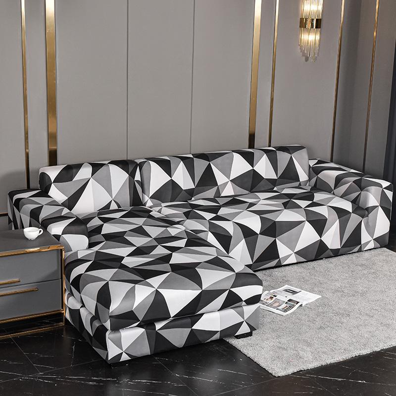 Чехлы для угловых диванов с геометрическим рисунком, чехлы для диванов, эластичная защита для дивана для домашних животных, детский чехол для шезлонга, L-образный диван, кресло