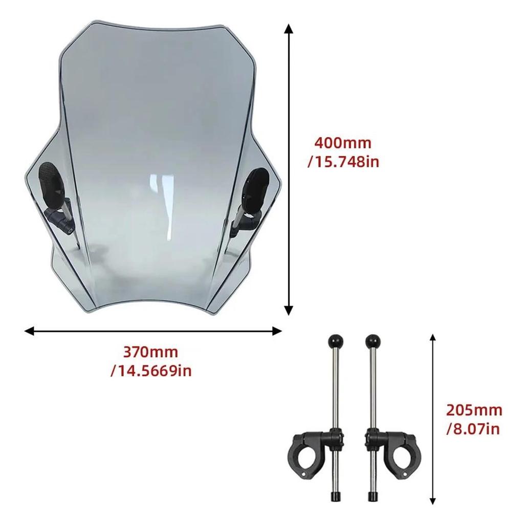 ZJRHNP Ветровое стекло Ветрозащитный экран Защитный экран Козырек Стекло с кронштейном для Hunter Cab CT125 JA55 JA65 Trail 125 CT 125