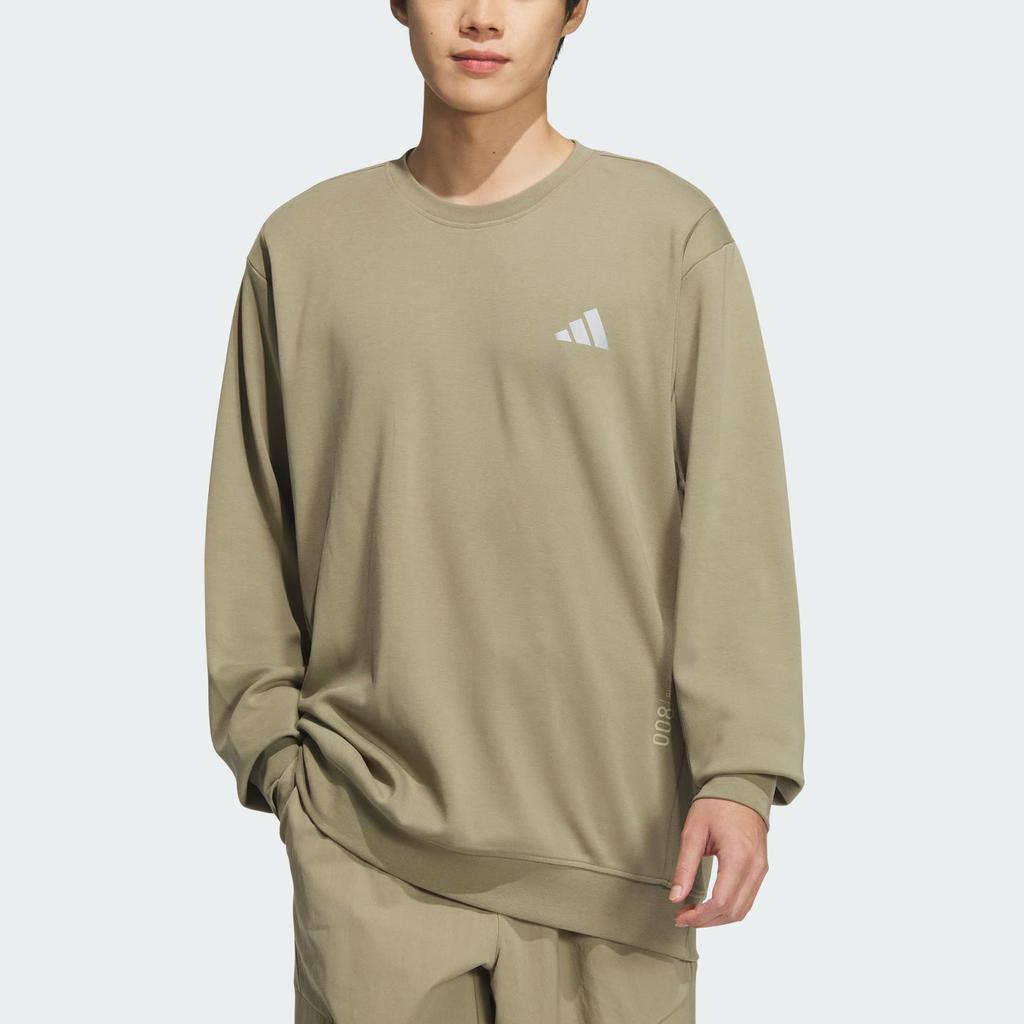 Adidas FW24 M Trans Crew1 Sports Casual Solid Color Simple Versatile Sweatshirt Men Sweatshirt Green JX1791