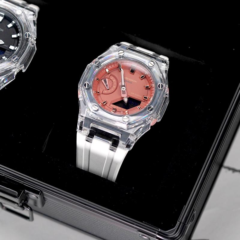 Casio Унисекс Часы с Жидкокристаллическим и Аналоговым Двойным Дисплеем Серия 48,5 мм Черные GA-2100-1A(Watch8--)