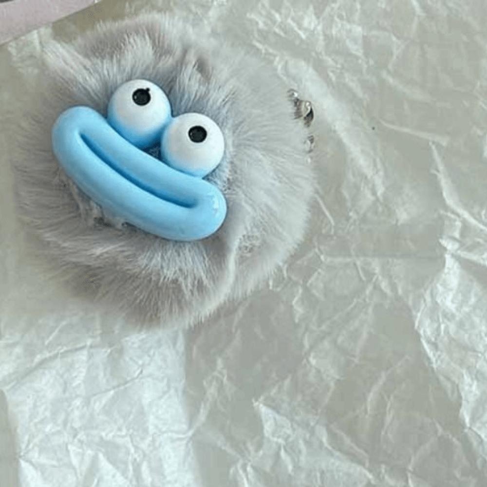 Cartoon Funny Clown Keychain Plushies Big Mouth Plush Pendant Fashion Sausage Mouth Keyring  Car