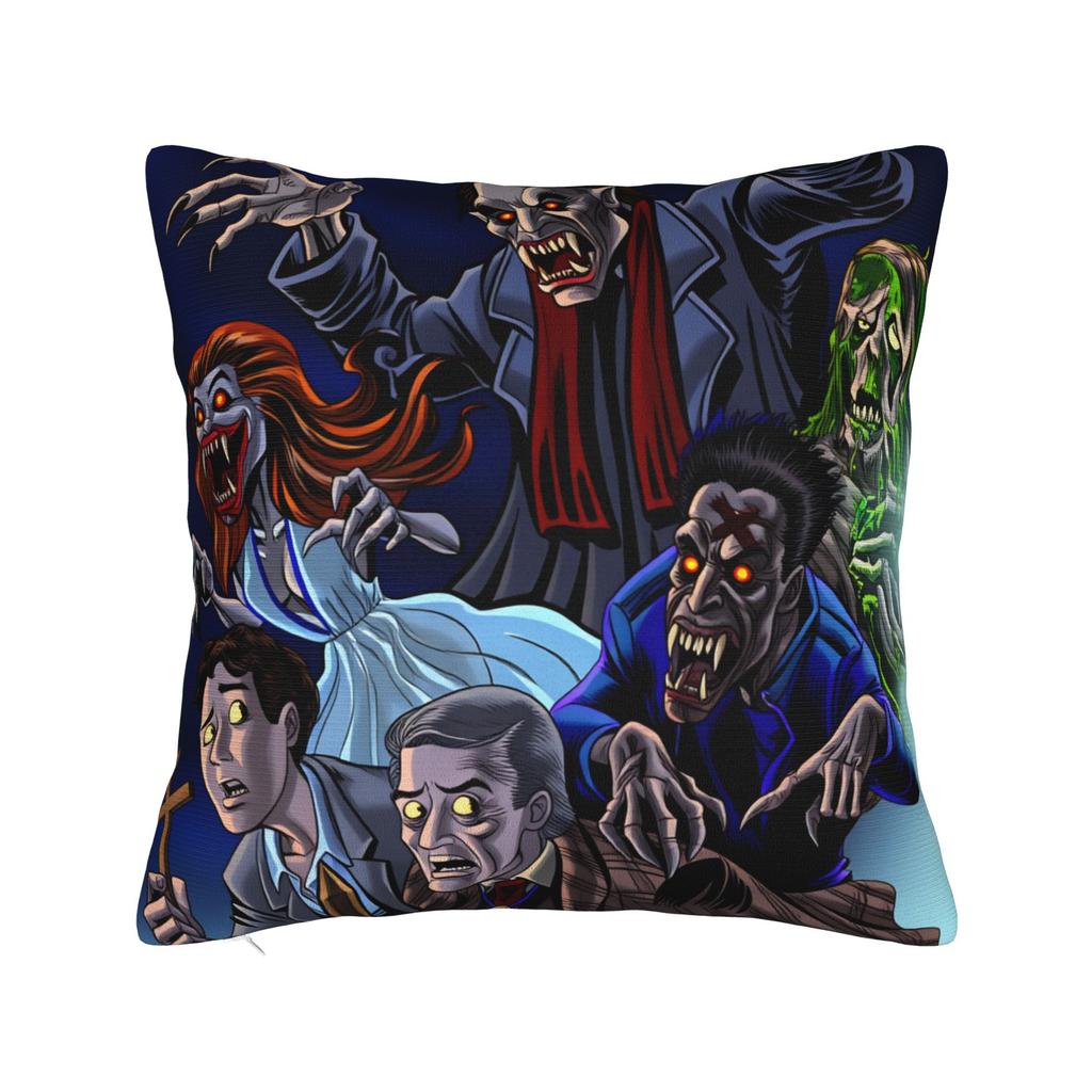 Horror Film Frighteds Nights Pillow Cover Funny Pillow Case For Living Room Bed Chair Comfy Cushion Cover Birthday Present