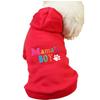 Толстовки с капюшоном для собак Mama's Boy, модная одежда, чихуахуа, йоркширский фрэнчи, осень-зима, весна, флисовая подкладка, маленький средний питомец
