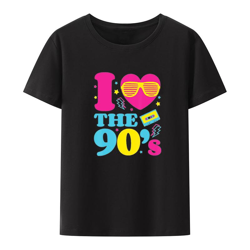 1990s 90s Tshirt I Heart Printed Tshirt Funny Tee Cool Lovely Trending Graphic Tshirts Tops Unisex Tshirts Breathable Blusa