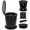 Toilette Portable Camping, WC Sèche Pliable Compacte Pour Van, Voiture, Pêche Briebe WC1184 Noir 04964