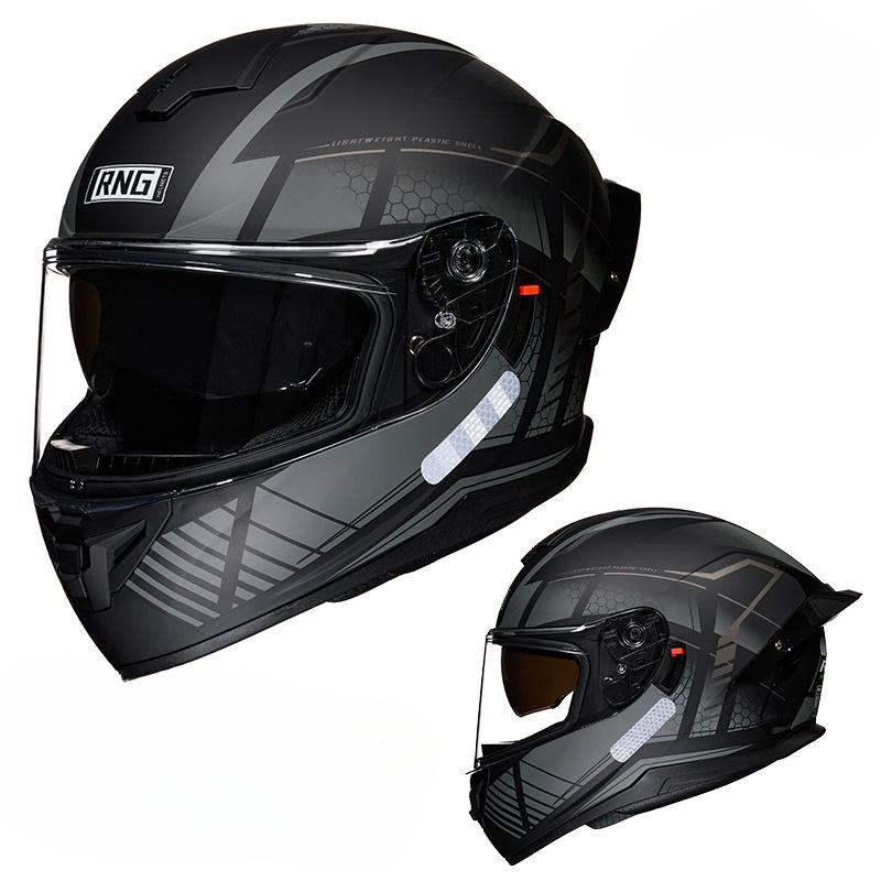 Мотоциклетный шлем Мотоциклетный шлем Двойная линза Большой хвост Bluetooth-гарнитура Полный шлем Мотоциклетный шлем Мотоцикл