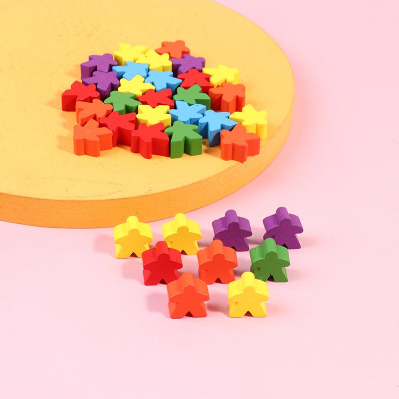 100 деревянных дополнительных битов для настольной игры Meeples, 16 мм, пешки, шахматные фигуры, оптовая замена