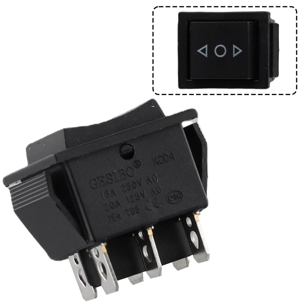 6 Pin DPDT Pole Throw Momentary Rocker Switch 2 Pack Snap In Design 20 Amp Electrical Rating for Car Marine and Household Use