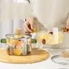 ZISIZ Кастрюля для супа и тушеного мяса из высокоборосиликатного стекла - Набор с двойными ручками