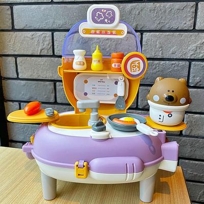 Детский игровой набор, украшения для кукольного домика, творческие игры, раннее обучение, реалистичный рюкзак с медведем