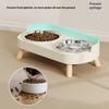 Non Slip Stainless Steel Double Bowl Pet Food Dish With Anti Spill Design For Cats And Dogs Durable Easy Clean