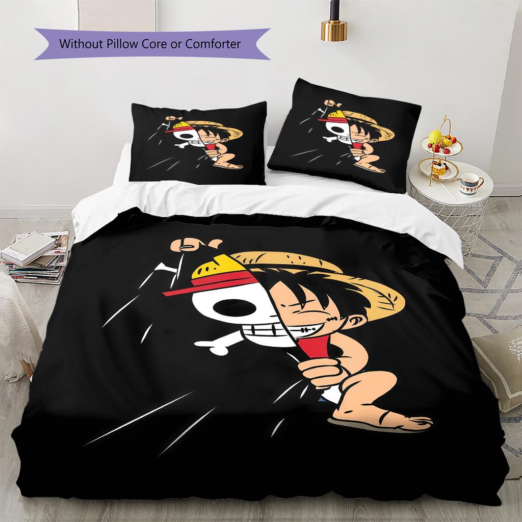 Luffy D 3pcs Bedding Set, Duvet Cover with 2 Pillowcases, Digital Printed, No Insert, Gift -HYQ58