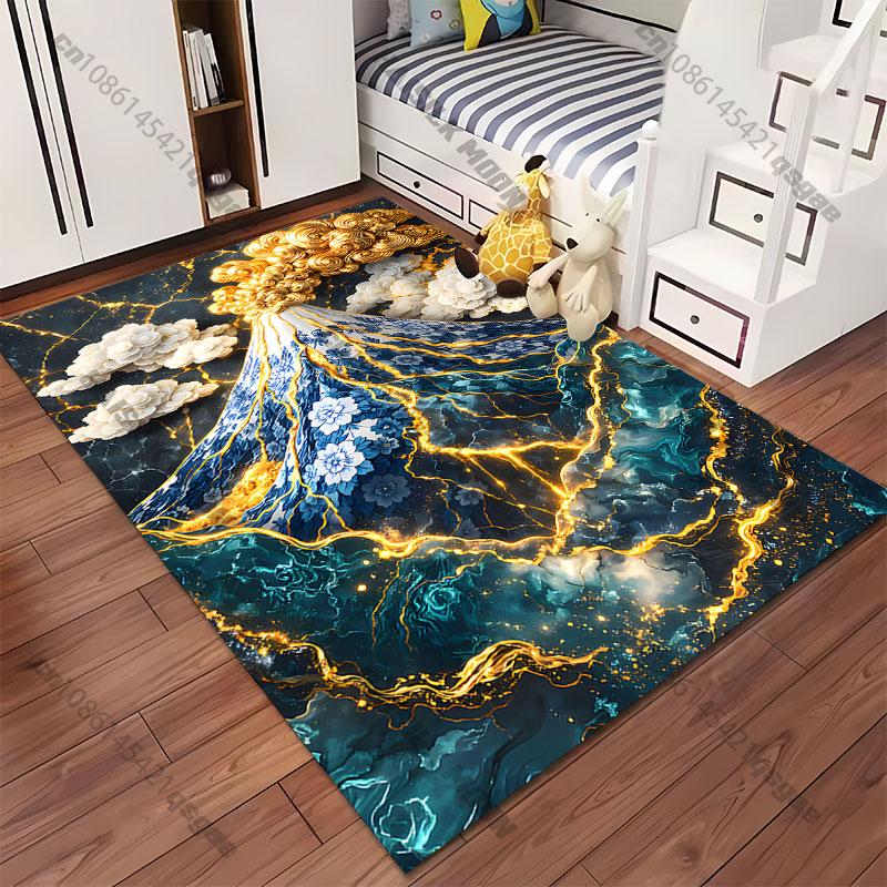 Volcanic eruption meets ceramic beauty carpet Yoga living room room decor children's crawling mat doormat area rug