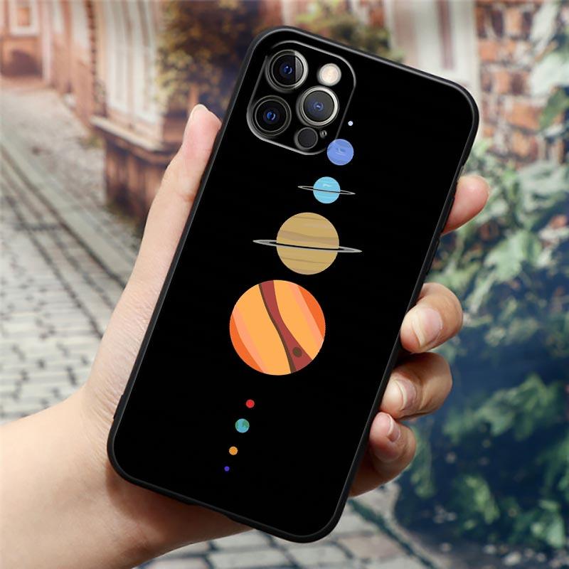 Чехол Apple «Ночное небо» для iPhone 11 12 13 Pro Max mini XS X XR 7 8 6 6S plus SE 2020, силиконовые чехлы с изображением космической планеты, Луны, звезд