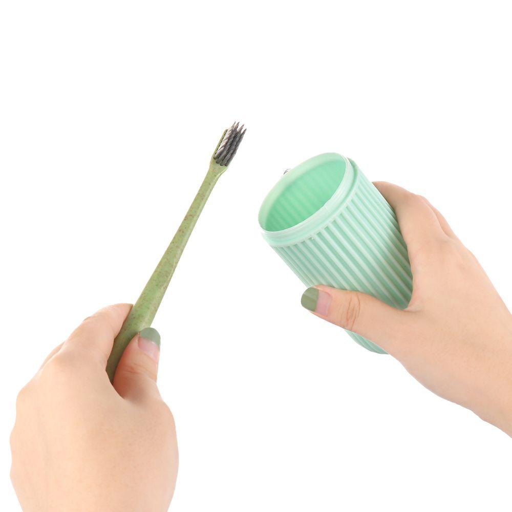 Контейнер Дорожная чашка Пластиковая коробка для хранения зубная щетка Нескользящая полоска Чехол для зубной щетки