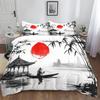 3D Sakura Double Duvet Cover, Japanese Theme  Cherry Blossoms Bedding Set, Microfibre Quilt Cover Set and Pillowcases 50x75cm