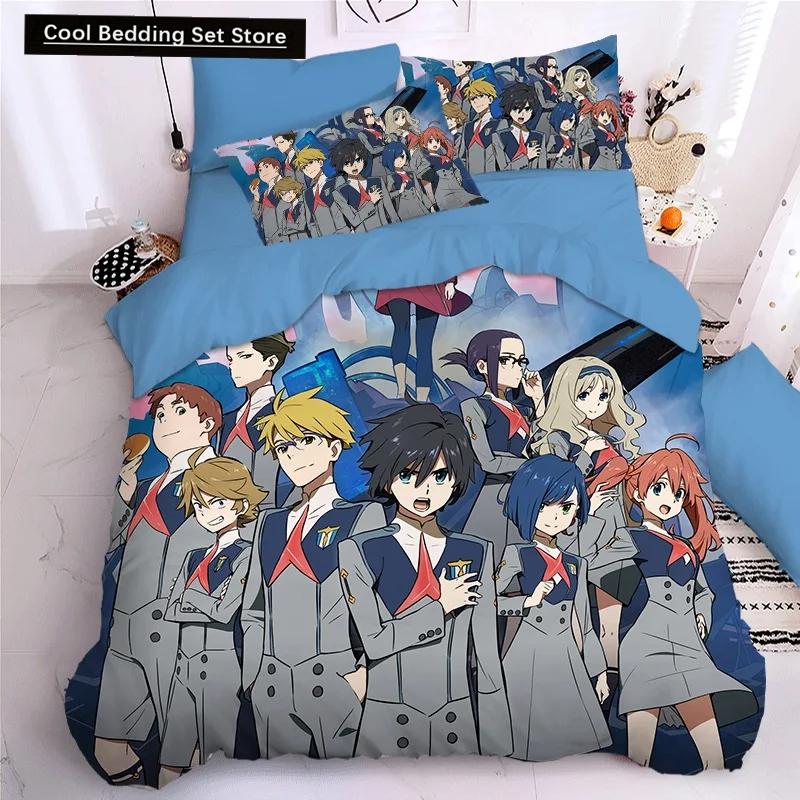 Комплекты постельного белья Darling In The Frank XX, японские аниме-фигурки из игр, напечатанные на 3D-принтере, комплекты пододеяльников Twin Queen King Single Size