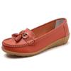 Summer Hollow Soft-Soled Leather Shoes for Middle-Aged and Elderly Women - Wedge Heel, Breathable Design