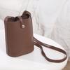 Mini lightweight soft leather bucket bag 2024 new fashion small bag for women Korean version textured casual crossbody phone bag