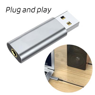 USB-аудиоразъем Внешняя звуковая карта USB 3,5 мм аудиоадаптер 2 в 1 USB A в Aux-TRRS адаптер для наушников микрофон