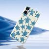 For iPhone 17 Case Blue Turtle Pattern Printing Straight Edge TPU Phone Back Cover