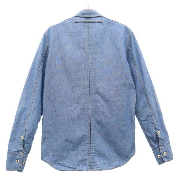 FACTOTUM Made In Japan Long Sleeve Denim Shirt 44 Blue Men's Used
