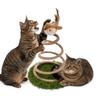 Creative Cat Scratching Tray Plush Sparrow Interactive Cat Toy Cat Spring Toy  Indoor Play