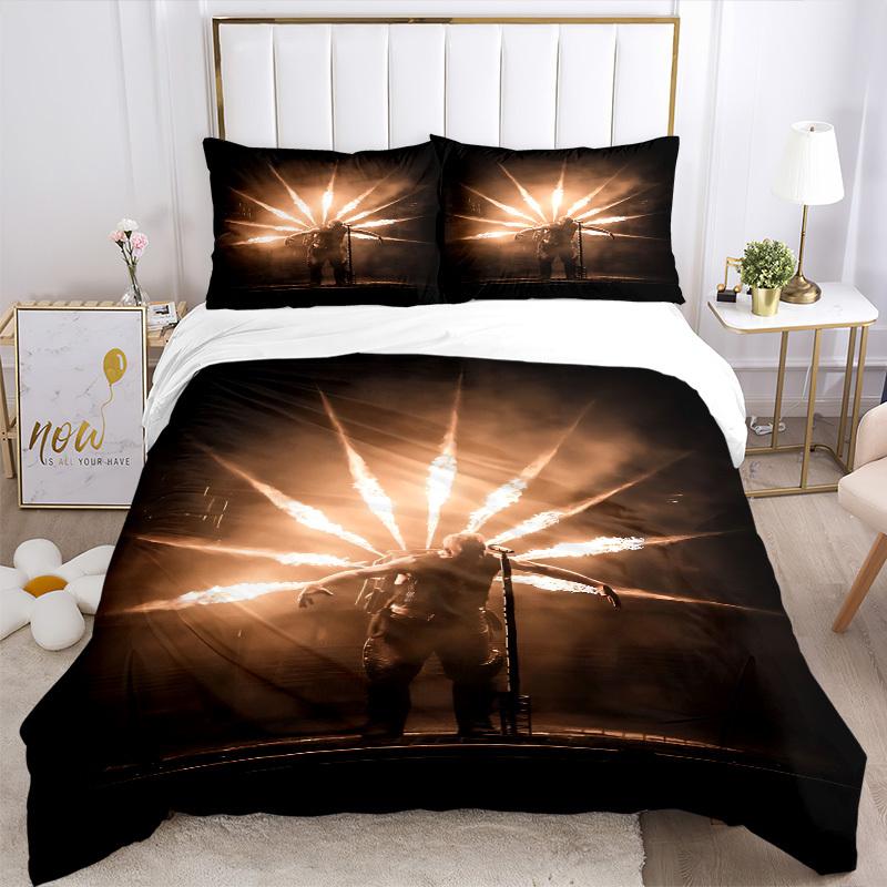 3pcs Rammstein Merchandise Comforter Set - Four Seasons Home High,Machine Washable Bedspread with Pillowcases (No Filling) yy250909015