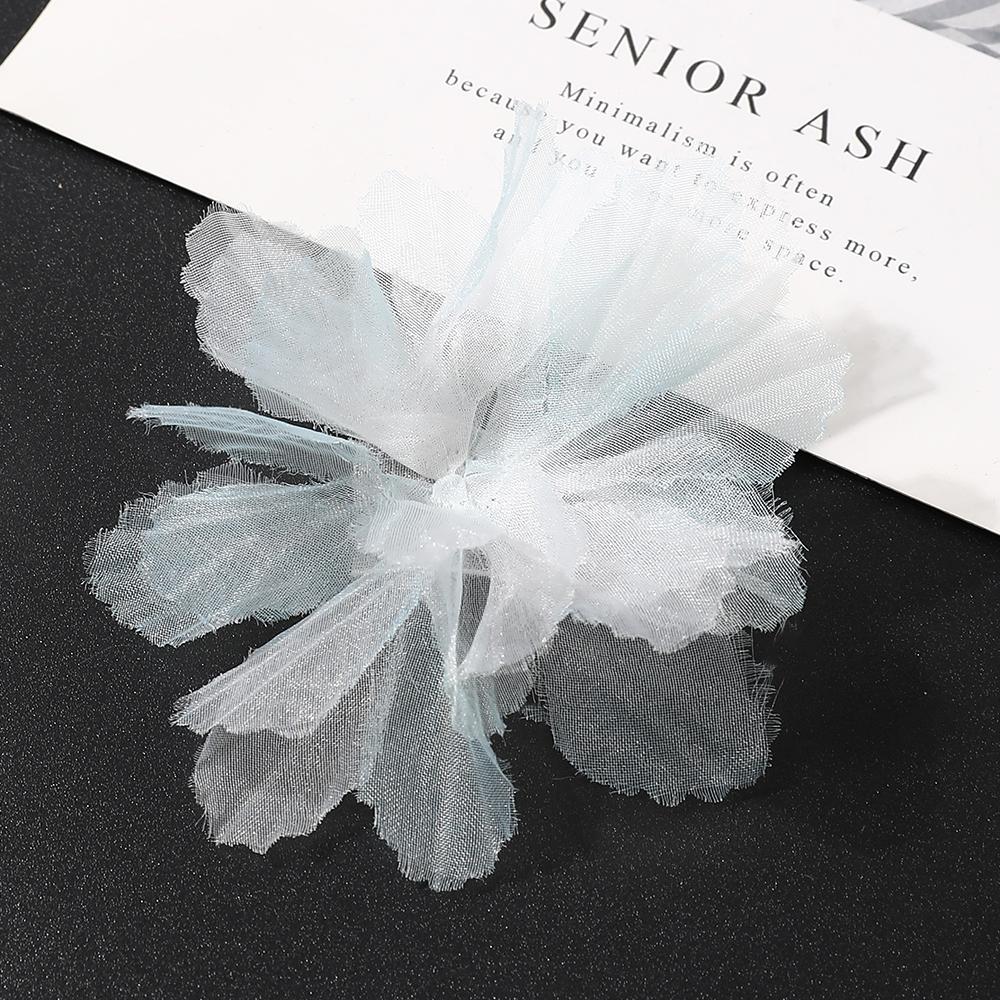 10 шт. 3D Цветочные кружевные аппликации из органзы для свадебного платья, домашний декор, градиентная кружевная отделка, швейные аксессуары, декор для комнаты