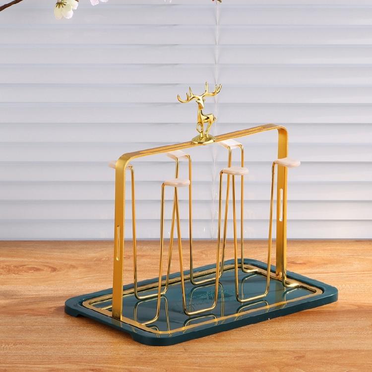 Innovative Glass Cup Drying Rack with Water Catching Feature Home Accessory for Clean and Dry Countertops Storage