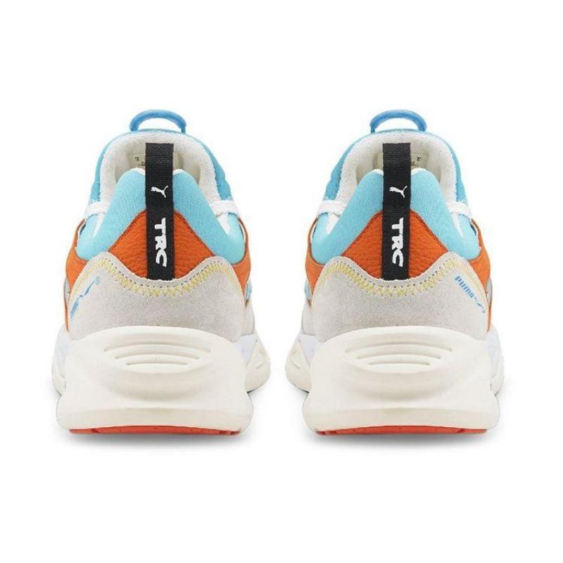 PUMA Trc Blaze The Triangle Fabric Synthetic Leather Mid-top Lifestyle Sneakers Unisex Blue Orange Grey 383104-05