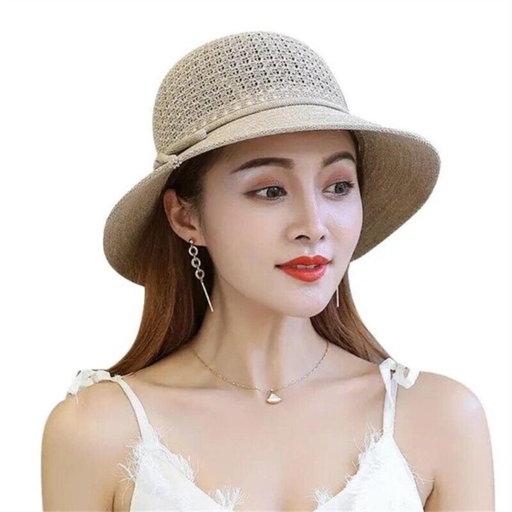 Sun Protection Ladies Panama Caps Wide Brim Straw Hat New Bucket Hat Summer
