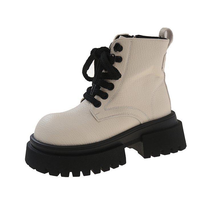 Ботинки женские большие рабочие ботинки модные и удобные толстые ботинки байкерские ботинки короткие ботинки Tide