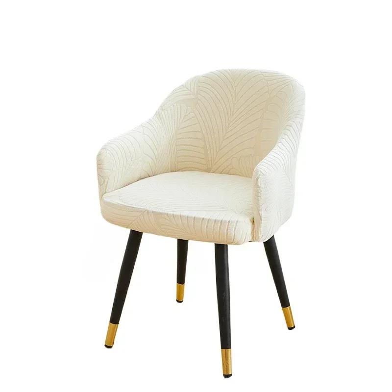 Чехол для стула с высоким подлокотником из жаккарда с листьями, эластичные изогнутые чехлы для офисных стульев, противоскользящий чехол для обеденного стула для гостиной, кухни