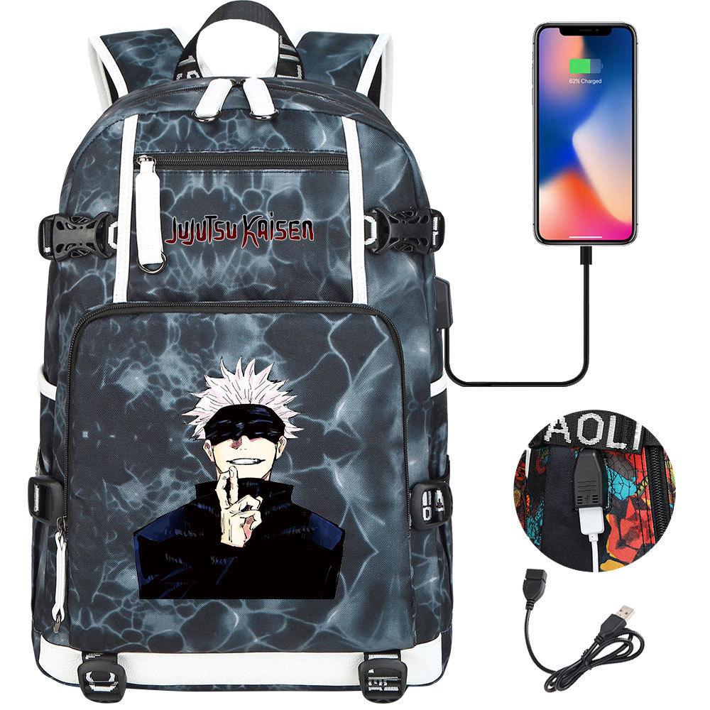 Рюкзак с USB-наушниками с принтом Jujutsu Kaisen