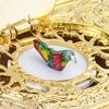Antique Alloy Singing Bird Ornament With Angel Embossed Pattern Mechanical Musical Box For Desk Shelf Display Gift