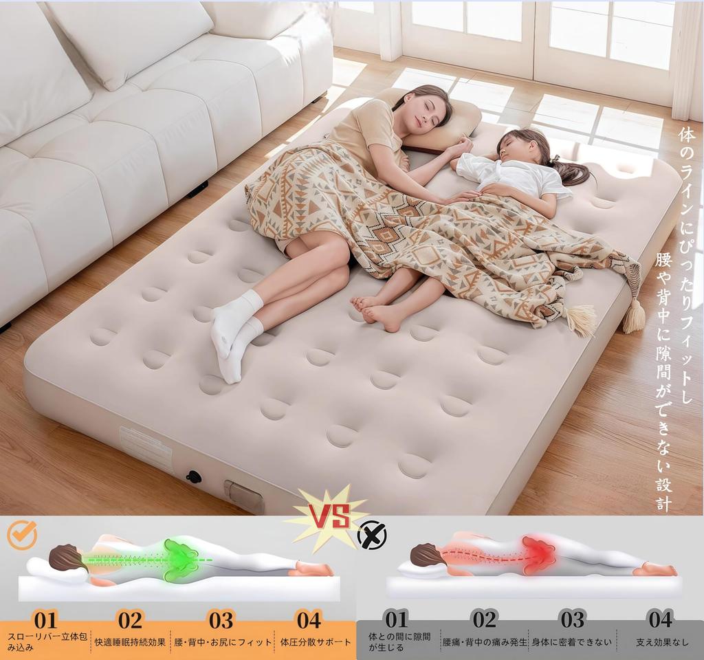 Spormin Air Электрический Воздух Электрический Воздух Складной Воздух Кемпинг Воздух Воздух Автоматический Легкий к USB LED Ночь Дышащий Хранение 25см Толстый Высокий Специализированный