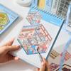 Mr Paper 49 шт./пакет Серия «Городской бизнес» Мини 3D Миниатюрная сценография Набор наклеек Визуальная складывающаяся сцена Наклейки DIY Подарок Декор