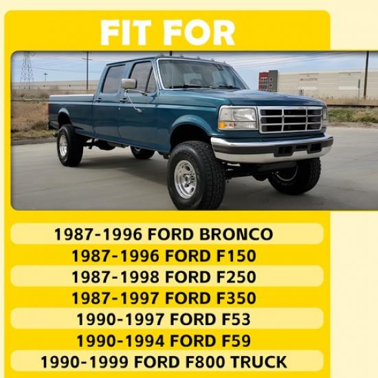 Pair Chrome Metal Ide Interior Door Handle Fit F-150 F-250 F-350 Bronco 87-96