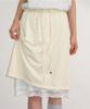 Ronron Dot Layered Lace Hem Skirt Cream