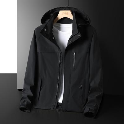 Куртка штурмовика мужская куртка съемная кепка для активного отдыха Plus Plus Oversize водонепроницаемая повседневная