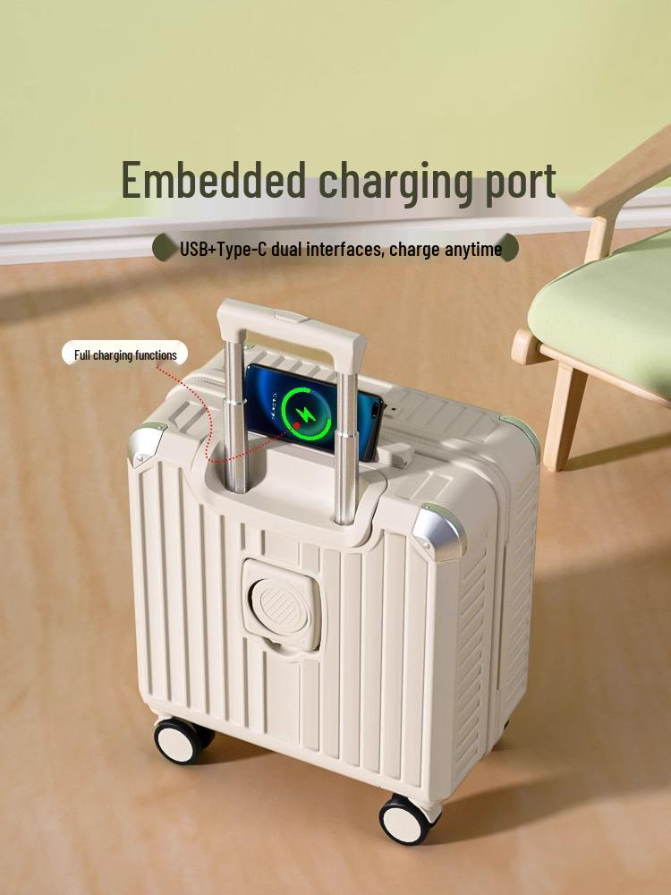 Многофункциональный 18-дюймовый чемодан для ручной клади для девочки с замком TSA и 20-дюймовым отделением для хранения