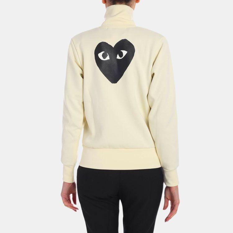 Comme des Garçons PLAY (WMNS) COMME des GARCONS PLAY Большая Черная Сердцевинка Спортивная Куртка 'Белая' Женская AZ-T255-051-3