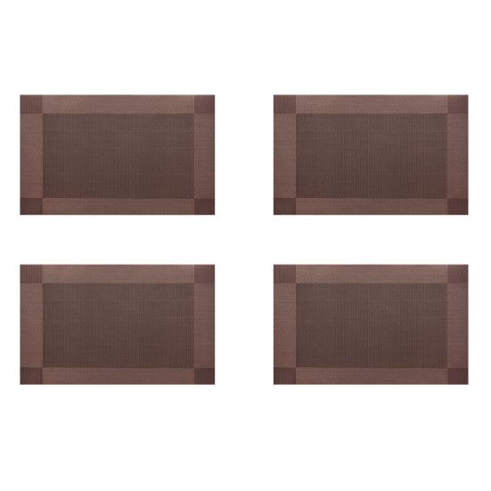 Набор из 4 салфеток из ПВХ, термостойкие тканые салфетки для столовых приборов, легко моющиеся, защитные покрытия для стола, современные украшения для стола