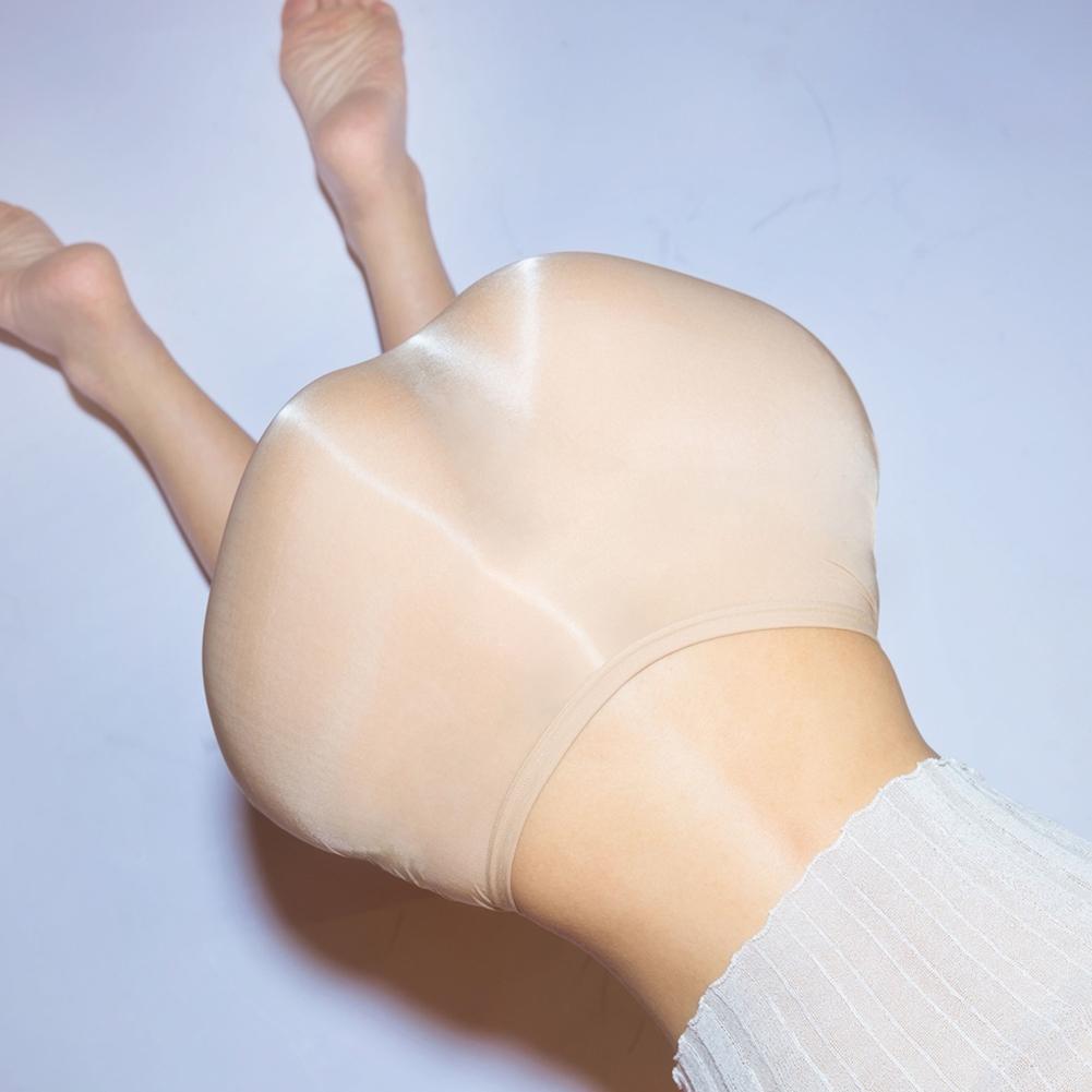 Женские сексуальные трусики Маслянистые блестящие Прозрачное нижнее белье Эластичные трусы-боксеры Sissy